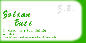 zoltan buti business card