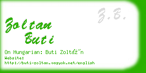 zoltan buti business card